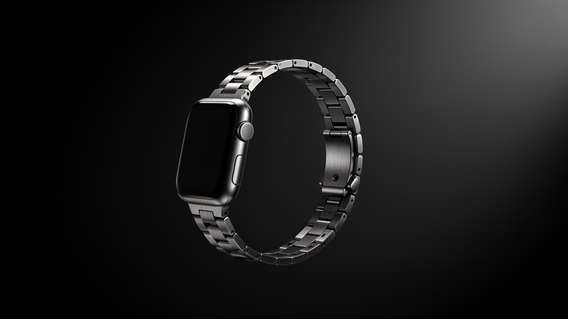 Brushed grade 2 titanium Apple Watch band